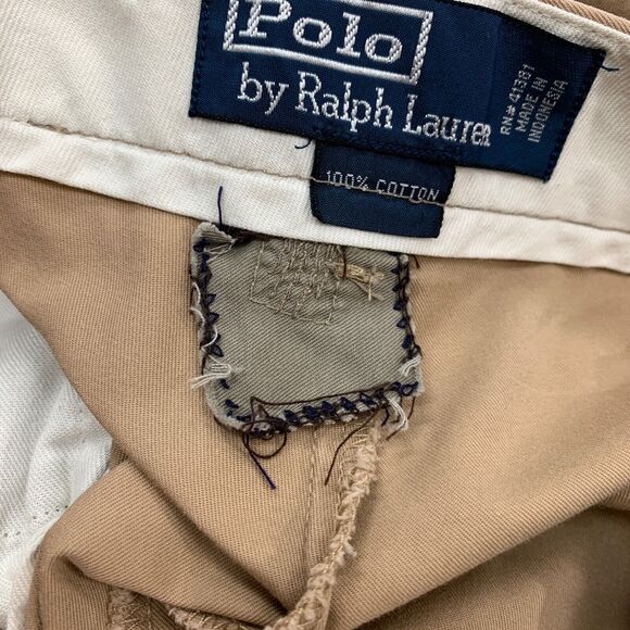 Polo Ralph Lauren Pant Mens 38 Warm Stone Chino High Rise Flat Front Cotton - Picture 13 of 16